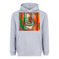 Heather Grey mexican flag serape Heavyweight Hoodie - CTS Tumbler Store