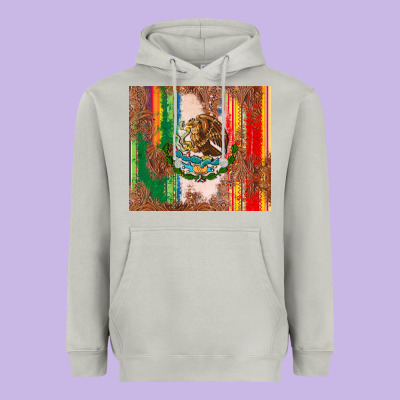 Mexican Flag Serape Heavyweight Hoodie Designed By Cts Tumbler Store