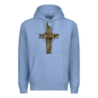 Colony Blue cross with thorn Premium Hoodie - BarkalooDesign