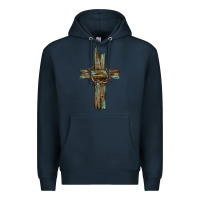 Navy cross with thorn Premium Hoodie - BarkalooDesign