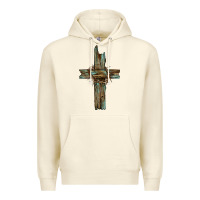 Sandshell cross with thorn Premium Hoodie - BarkalooDesign