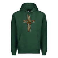 Sports Green cross with thorn Premium Hoodie - BarkalooDesign