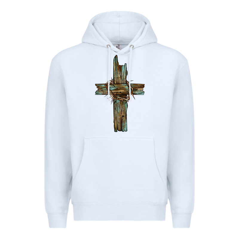Cross With Thorn Premium Hoodie by BarkalooDesign | Teevron