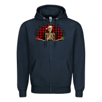 Navy this is as jolly  as i get Zipper Hoodie - RanaPortraitStore