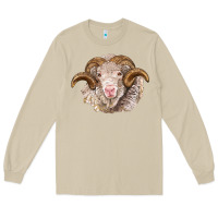 Mushroom merino wool ram Long Sleeve Tee - BarkalooDesign