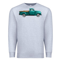 Heather Grey western truck right side view Premium Sweatshirt - FaDigitalArtStudio