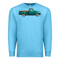 Ocean Blue western truck right side view Premium Sweatshirt - FaDigitalArtStudio
