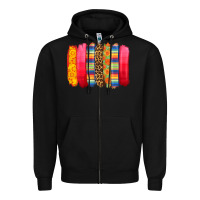 Black mexican leopard brushstroke Zipper Hoodie - Zillion Design Studio