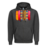 Charcoal Heather mexican leopard brushstroke Zipper Hoodie - Zillion Design Studio