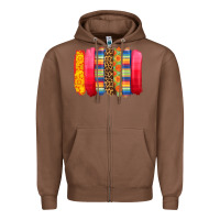 Chestnut mexican leopard brushstroke Zipper Hoodie - Zillion Design Studio