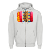Dove Grey mexican leopard brushstroke Zipper Hoodie - Zillion Design Studio