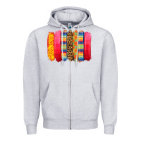 Heather Grey mexican leopard brushstroke Zipper Hoodie - Zillion Design Studio