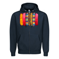 Navy mexican leopard brushstroke Zipper Hoodie - Zillion Design Studio