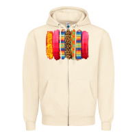 Sandshell mexican leopard brushstroke Zipper Hoodie - Zillion Design Studio