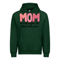 Forest Green mom in every season, she shines with grace Urban Hoodie - MaliasSmallBusiness
