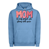 Pigment Pebble Blue mom in every season, she shines with grace Urban Hoodie - MaliasSmallBusiness