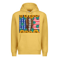 Antique Gold American football and america Premium Hoodie - NancyCooperArtShop