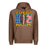 Chestnut American football and america Premium Hoodie - NancyCooperArtShop