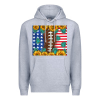 Heather Grey American football and america Premium Hoodie - NancyCooperArtShop