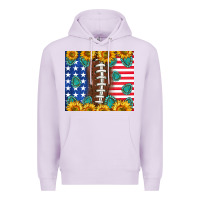 Lilac American football and america Premium Hoodie - NancyCooperArtShop