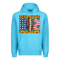 Ocean Blue American football and america Premium Hoodie - NancyCooperArtShop