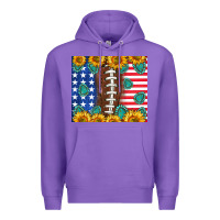 Purple American football and america Premium Hoodie - NancyCooperArtShop