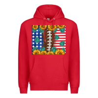 Red American football and america Premium Hoodie - NancyCooperArtShop