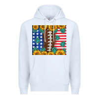 White American football and america Premium Hoodie - NancyCooperArtShop