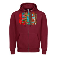 Burgundy mexican brushstroke Zipper Hoodie - Zillion Design Studio