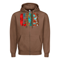 Chestnut mexican brushstroke Zipper Hoodie - Zillion Design Studio