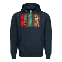 Navy mexican brushstroke Zipper Hoodie - Zillion Design Studio