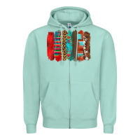 Seafoam mexican brushstroke Zipper Hoodie - Zillion Design Studio