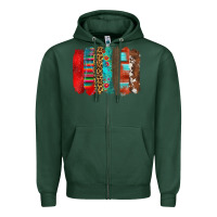 Sports Green mexican brushstroke Zipper Hoodie - Zillion Design Studio