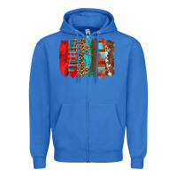 True Royal mexican brushstroke Zipper Hoodie - Zillion Design Studio