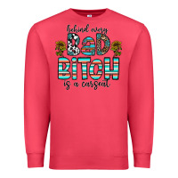 Cardinal Behind Every Bad Bitch is a Carseat Premium Sweatshirt - CowhideDigitalArt