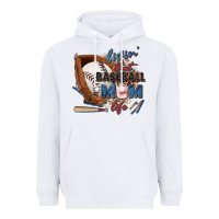 White livin' that baseball mom life Heavyweight Hoodie - Zillion Design Studio