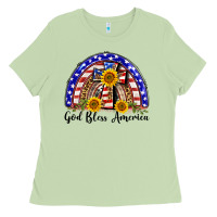 Matcha god bless america  rainbow Ladies Tee - BarkalooDesign