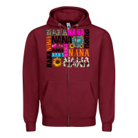 Burgundy nana gemstone sunflower Zipper Hoodie - texasbilliewilder