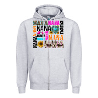 Heather Grey nana gemstone sunflower Zipper Hoodie - texasbilliewilder