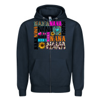 Navy nana gemstone sunflower Zipper Hoodie - texasbilliewilder