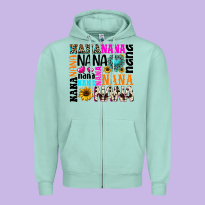 Zipper Hoodie nana gemstone sunflower
