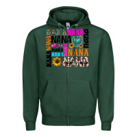Sports Green nana gemstone sunflower Zipper Hoodie - texasbilliewilder