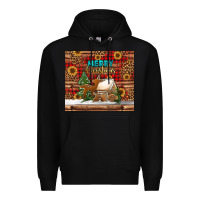 Black merry christmas cookies buffalo plaid Premium Hoodie - Jasminsmagicworld