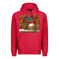 Cardinal merry christmas cookies buffalo plaid Premium Hoodie - Jasminsmagicworld