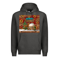 Charcoal Heather merry christmas cookies buffalo plaid Premium Hoodie - Jasminsmagicworld