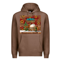 Chestnut merry christmas cookies buffalo plaid Premium Hoodie - Jasminsmagicworld