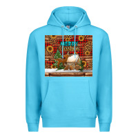 Ocean Blue merry christmas cookies buffalo plaid Premium Hoodie - Jasminsmagicworld
