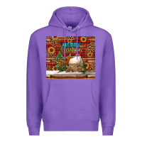 Purple merry christmas cookies buffalo plaid Premium Hoodie - Jasminsmagicworld