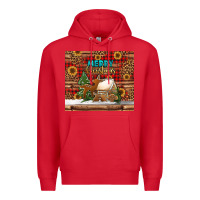 Red merry christmas cookies buffalo plaid Premium Hoodie - Jasminsmagicworld
