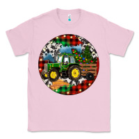 Bubblegum Pink Christmas Farm Tractor Classic Tee - RanaPortraitStore